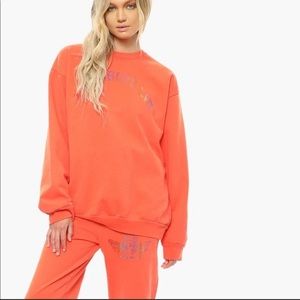 1-800 Boys Lie Orange Sweatsuit Set